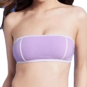 NWT purple bandeau bikini top w optional straps size medium